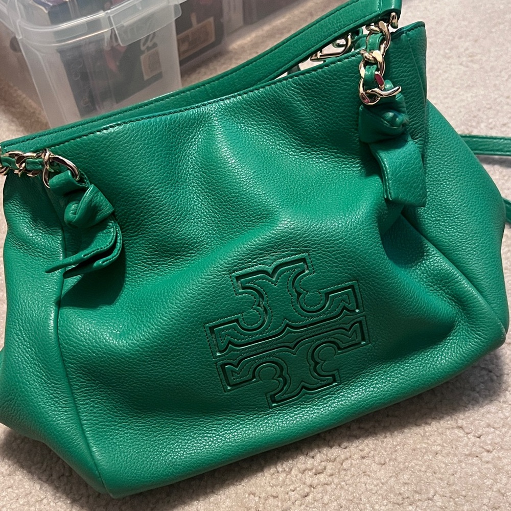 Tory Burch handbag purse- green